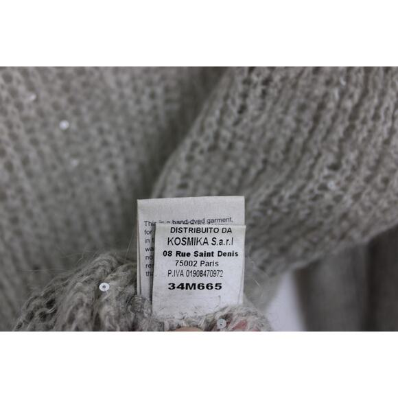 Kosmika Womens OS Sweater Pullover Open Knit Metallic Sparkle Mohair Blend Italy - Picture 11 of 11